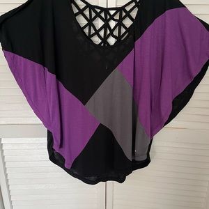 Black, purple and gray T-Shirt